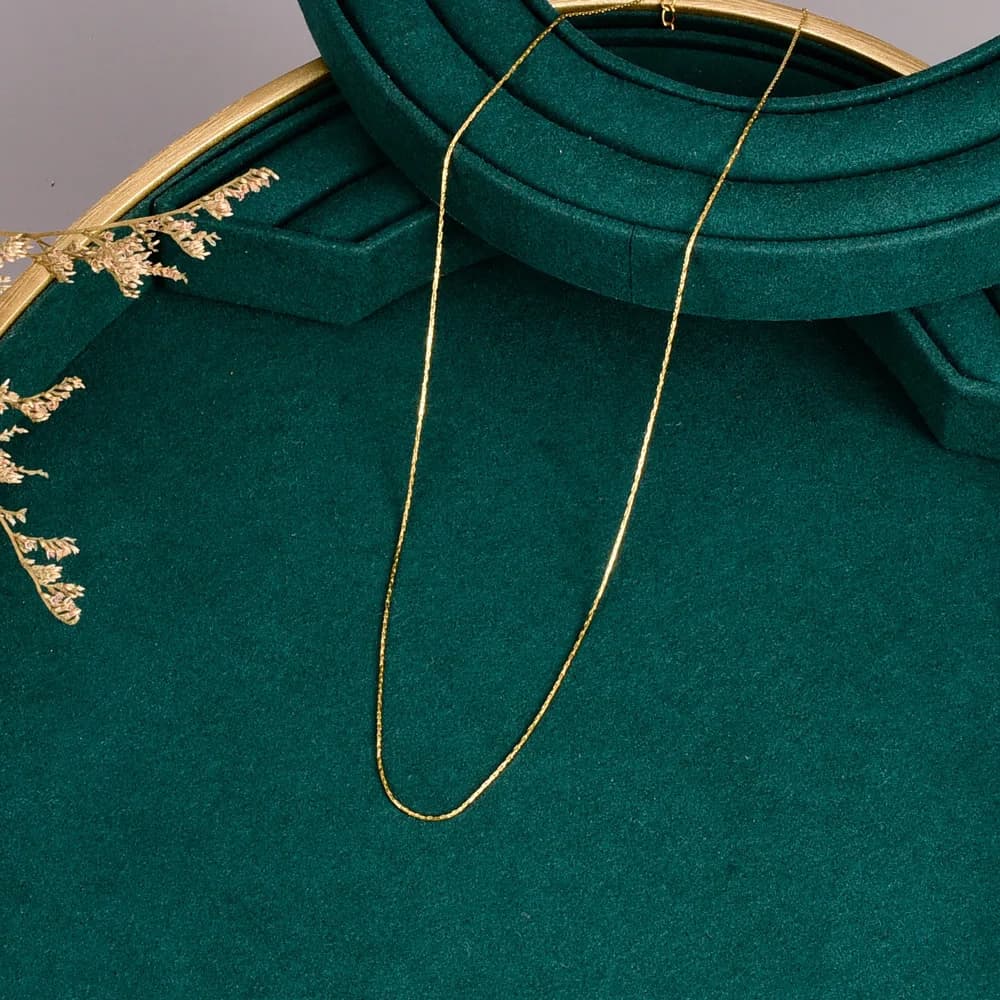 Necklace Stainless Steel 18k Pvd Gold Plated Light and Simple Minimalist Bare Chain Ultra-fine Fashion Gold Choker Necklace