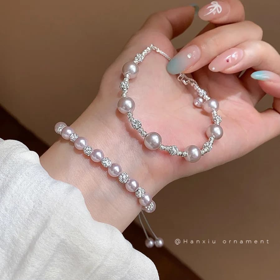 Wholesale EJAN French Irregular Imitation Pearl Alloy Charm Bracelet Light Luxury High-end Elegant Niche Fashion Design Feeling