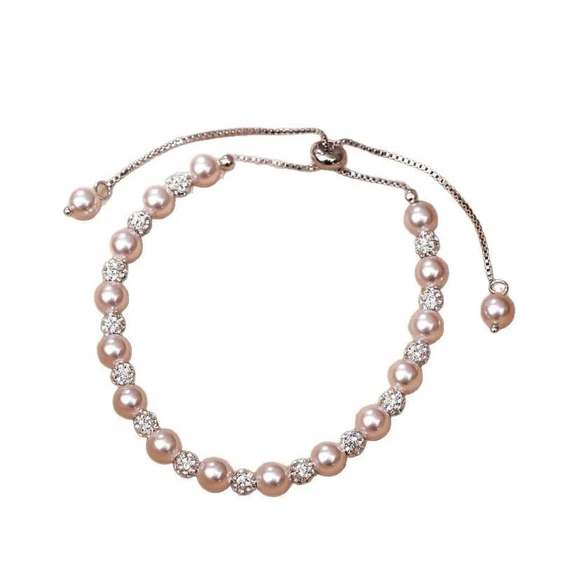 Rose-colored Baby's Breath Round Pearl U Shape Beaded Planet Light Luxury High-end New Chinese Style Business Gift