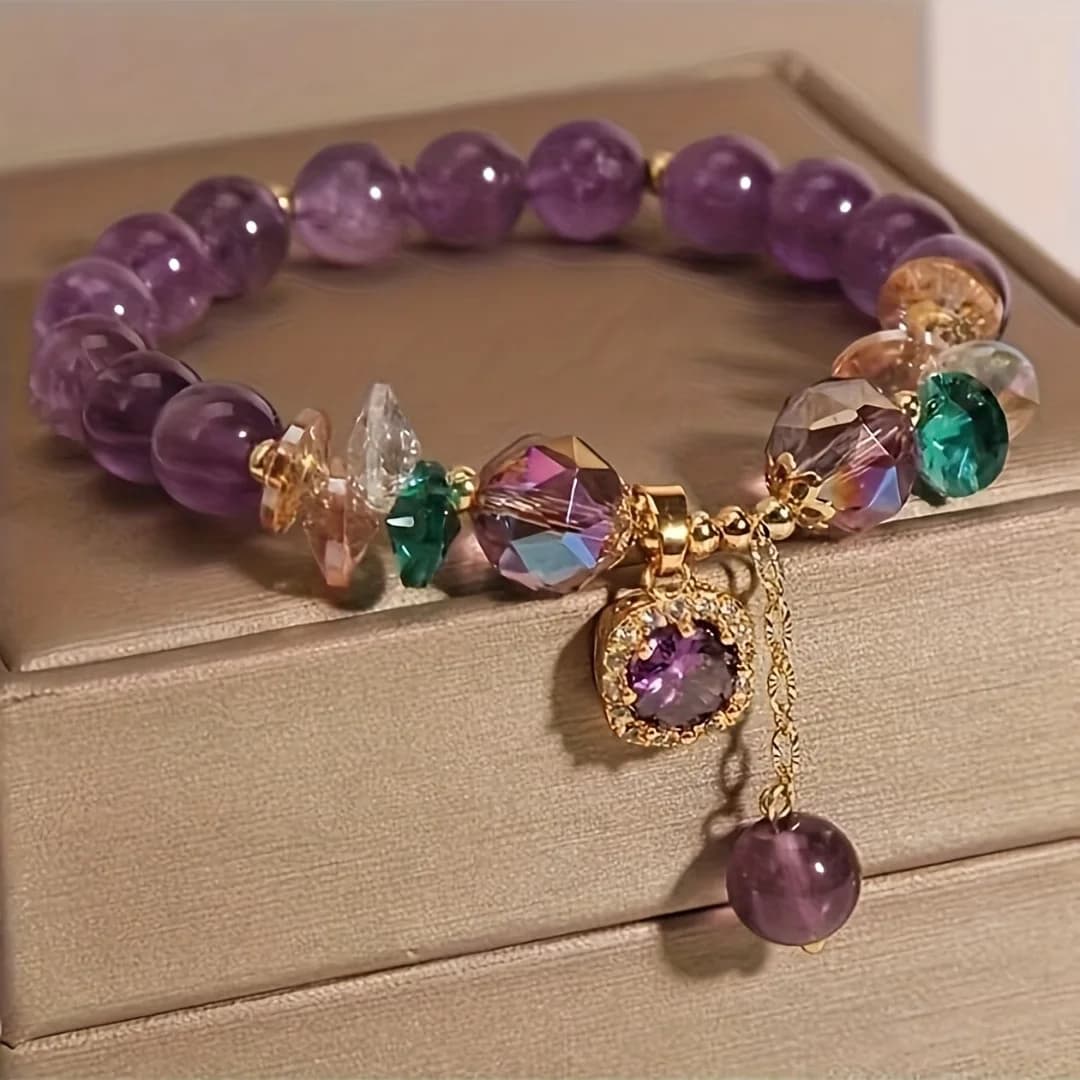 BNX Jewelry Autumn New Women's Glass Bracelets Set with Zircon Stones Office/Career Style Without Plating